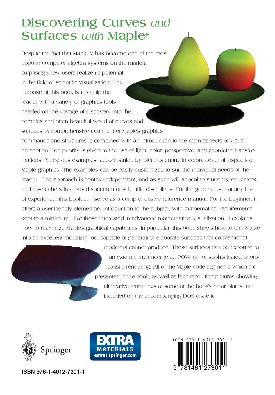Rückseitencover Discovering Curves and Surfaces with Maple®