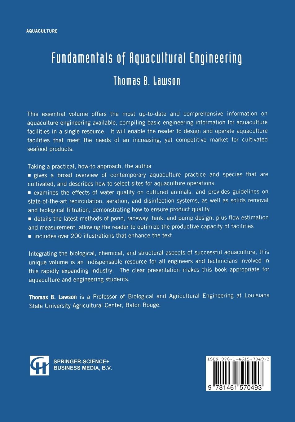 Rückseitencover Fundamentals of Aquacultural Engineering