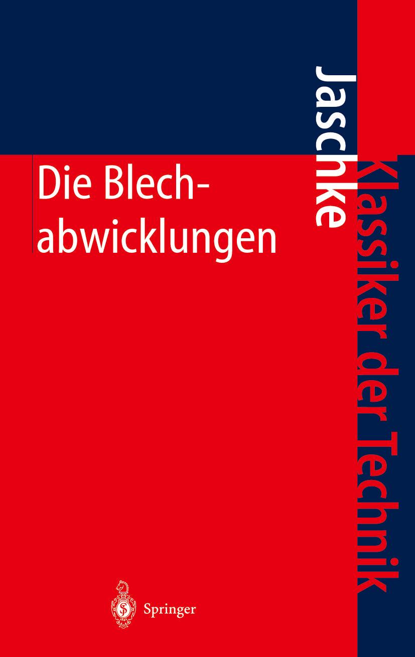 Vorderes Coverbild Die Blechabwicklungen