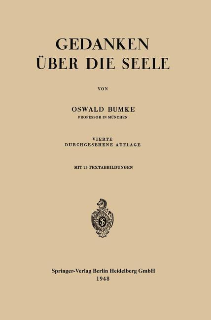Vorderes Coverbild Gedanken über die Seele