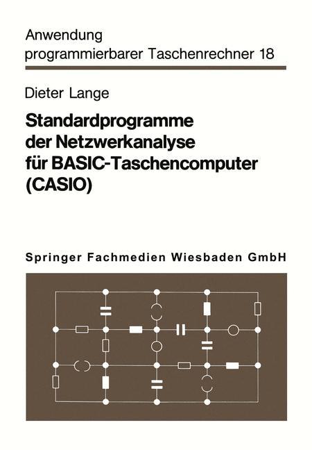 Vorderes Coverbild Standardprogramme der Netzwerkanalyse für BASIC-Taschencomputer (CASIO)