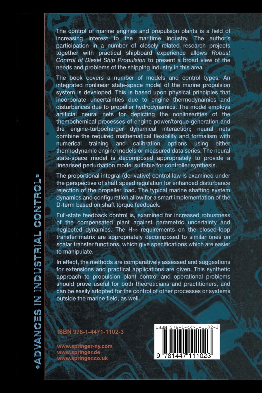 Rückseitencover Robust Control of Diesel Ship Propulsion
