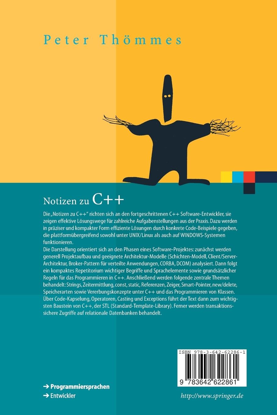 Rückseitencover Notizen zu C++