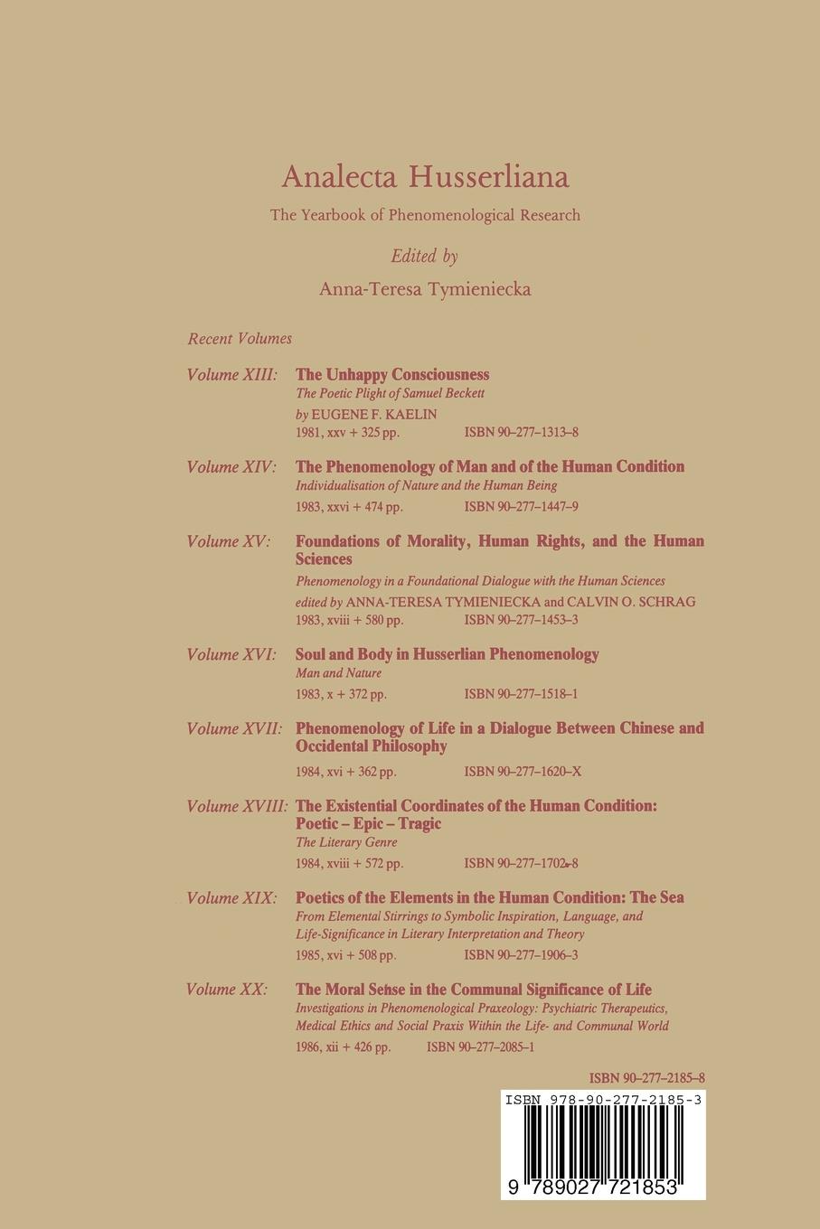 Rückseitencover The Phenomenology of Man and of the Human Condition