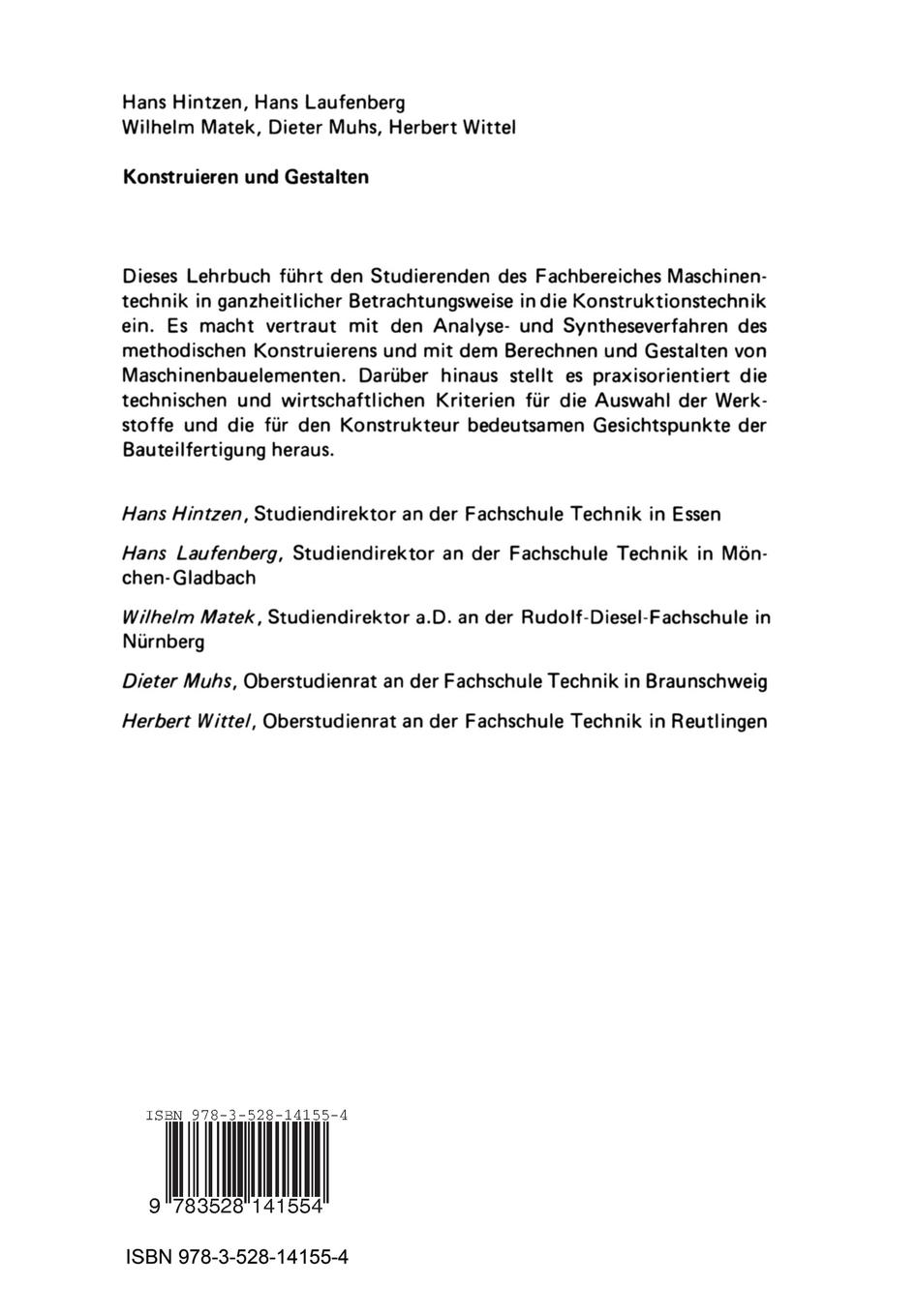 Rückseitencover Konstruieren und Gestalten