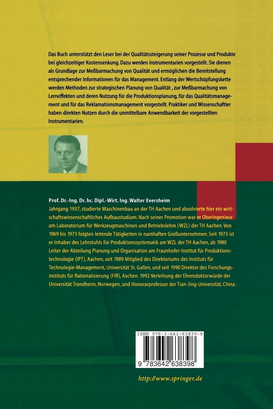 Rückseitencover Prozeßorientiertes Qualitätscontrolling