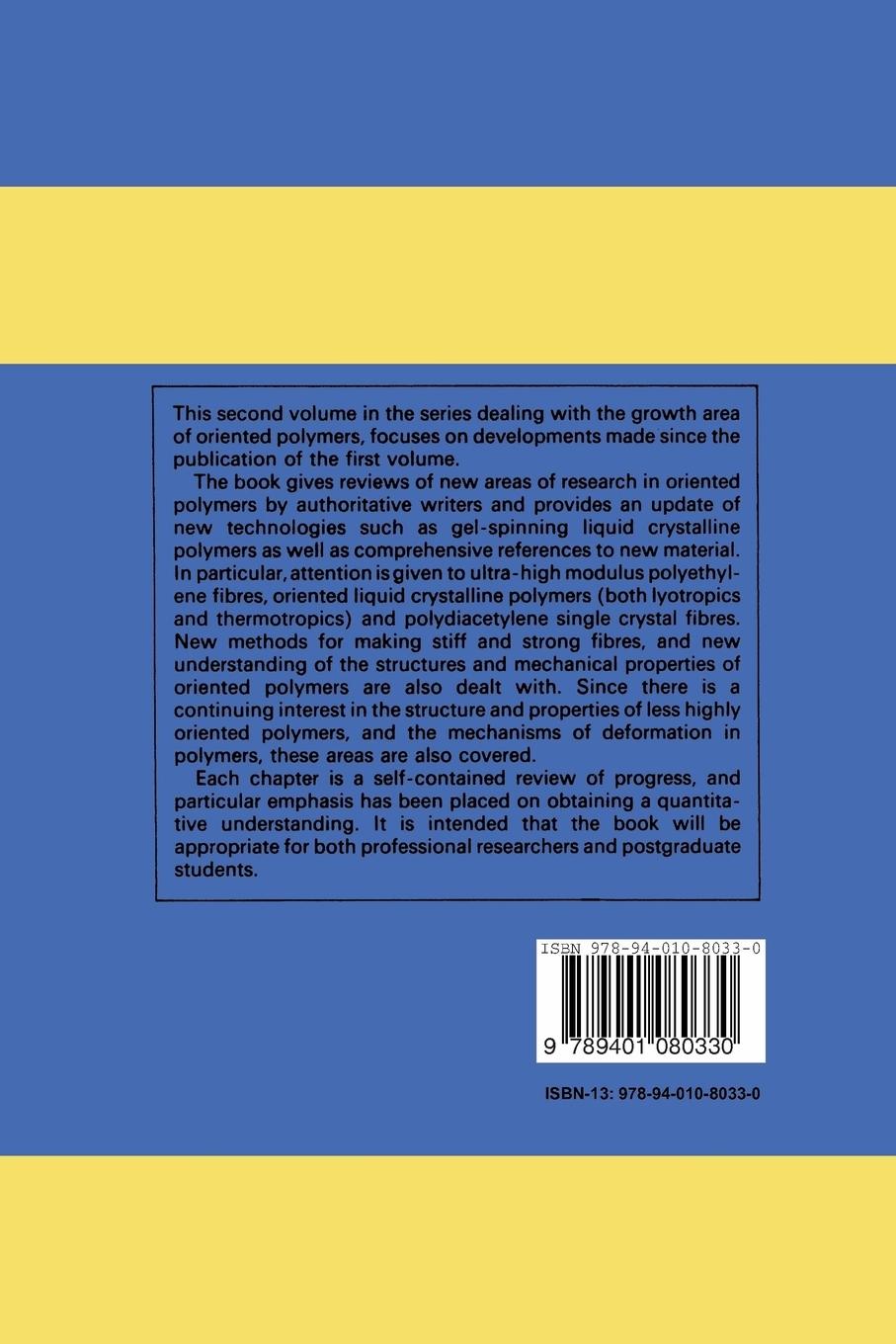 Rückseitencover Developments in Oriented Polymers-2