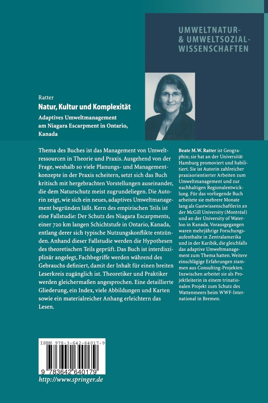 Rückseitencover Natur, Kultur und Komplexität