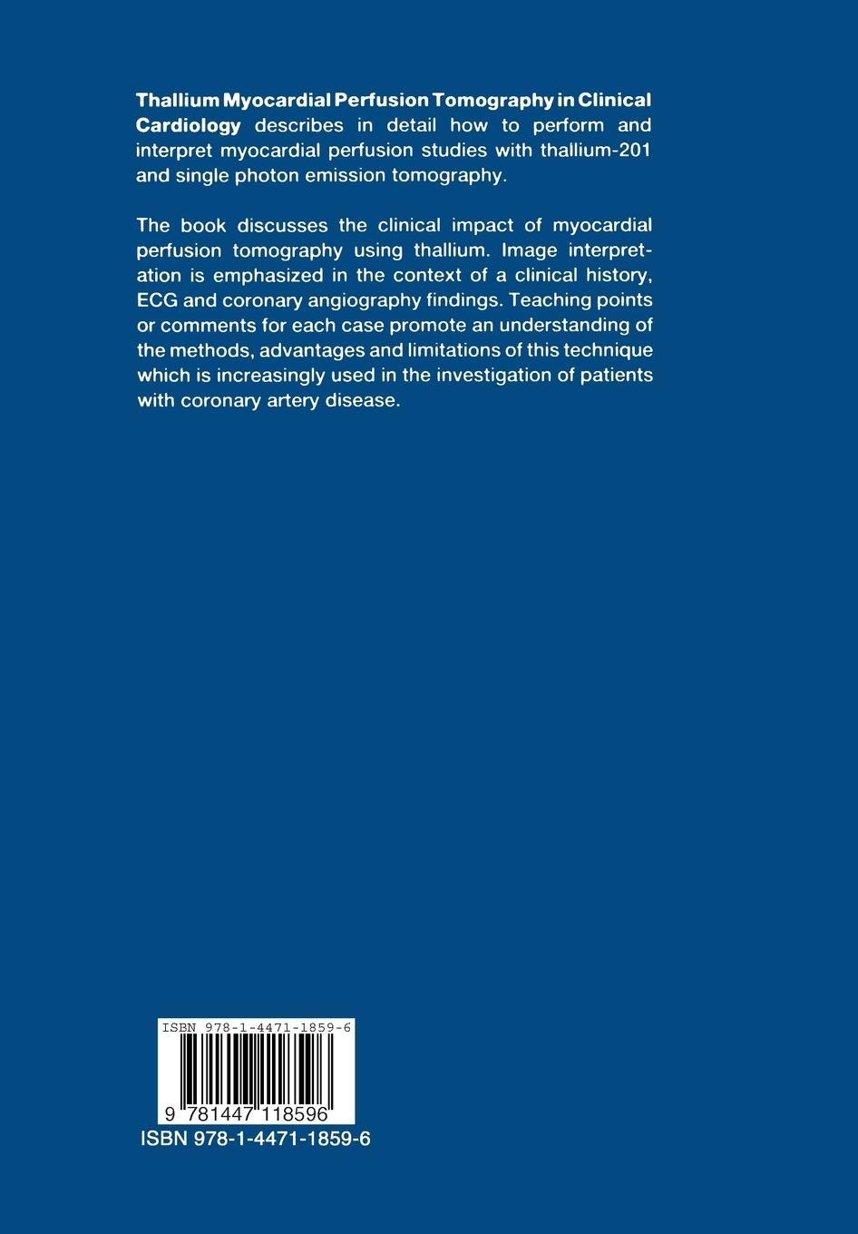 Rückseitencover Thallium Myocardial Perfusion Tomography in Clinical Cardiology