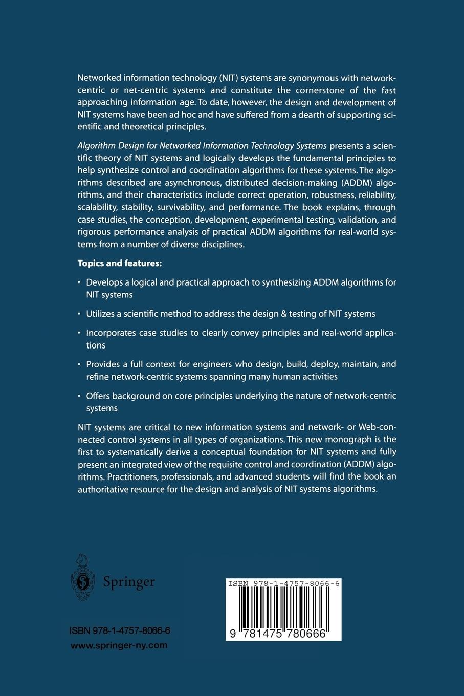 Rückseitencover Algorithm Design for Networked Information Technology Systems