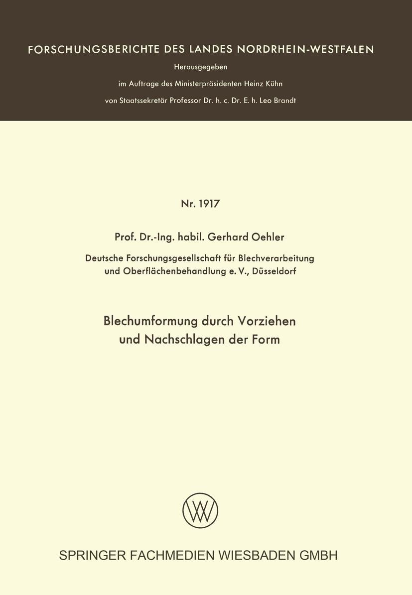 Vorderes Coverbild Blechumformung durch Vorziehen und Nachschlagen der Form