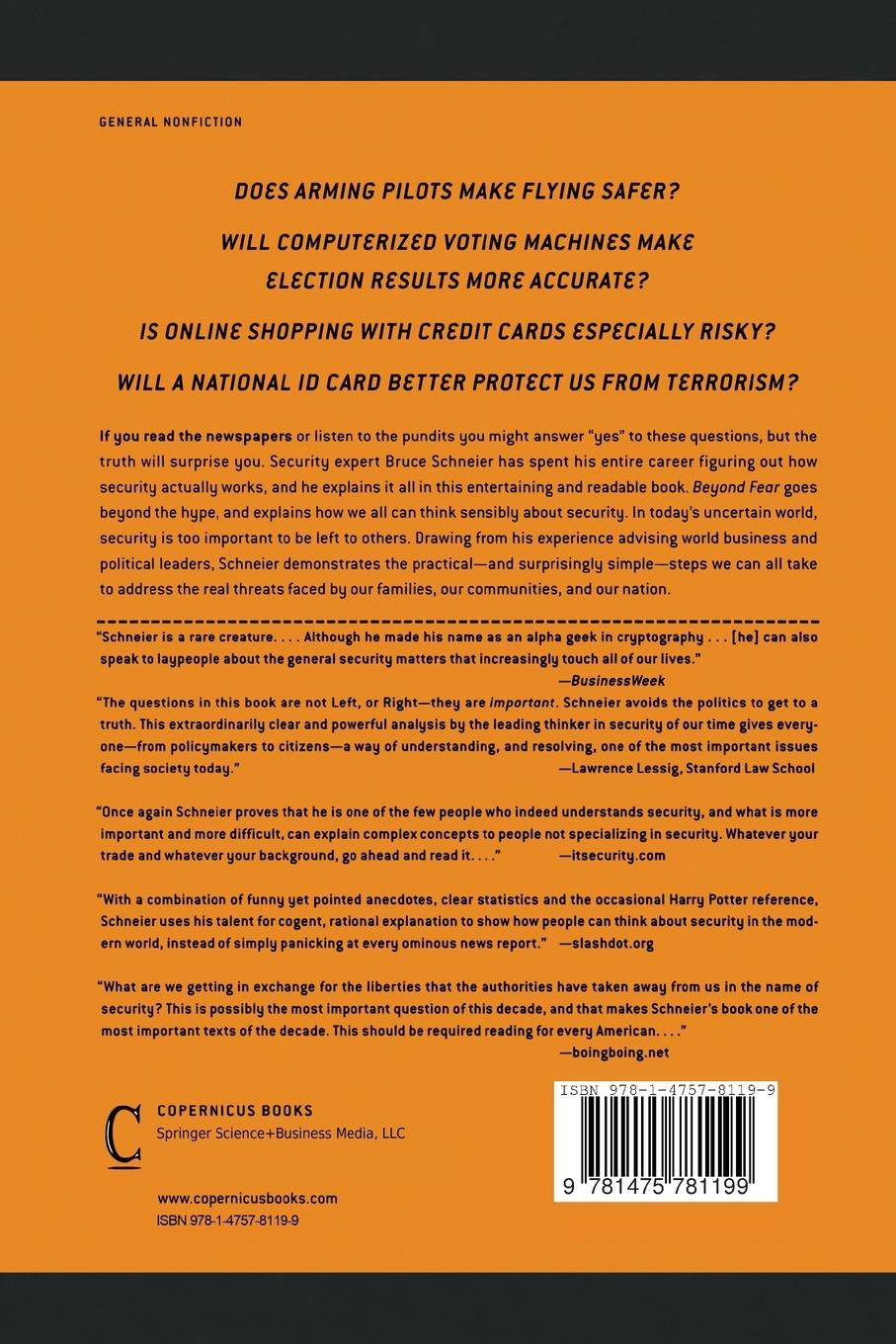 Rückseitencover Beyond Fear