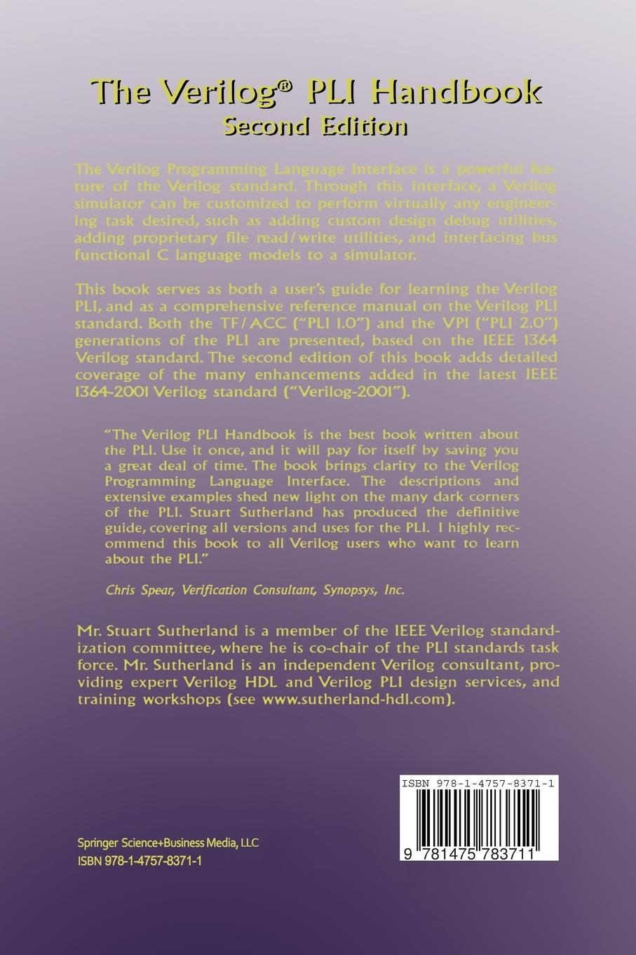 Rückseitencover The Verilog PLI Handbook