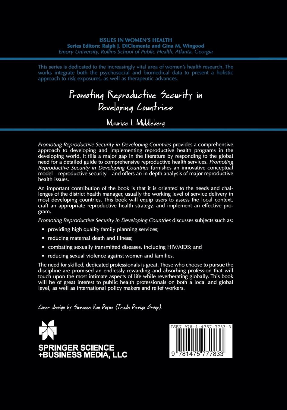 Rückseitencover Promoting Reproductive Security in Developing Countries