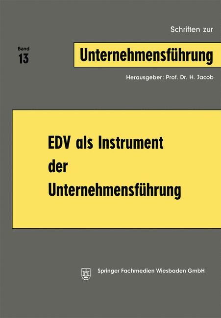 Vorderes Coverbild EDV als Instrument der Unternehmensführung