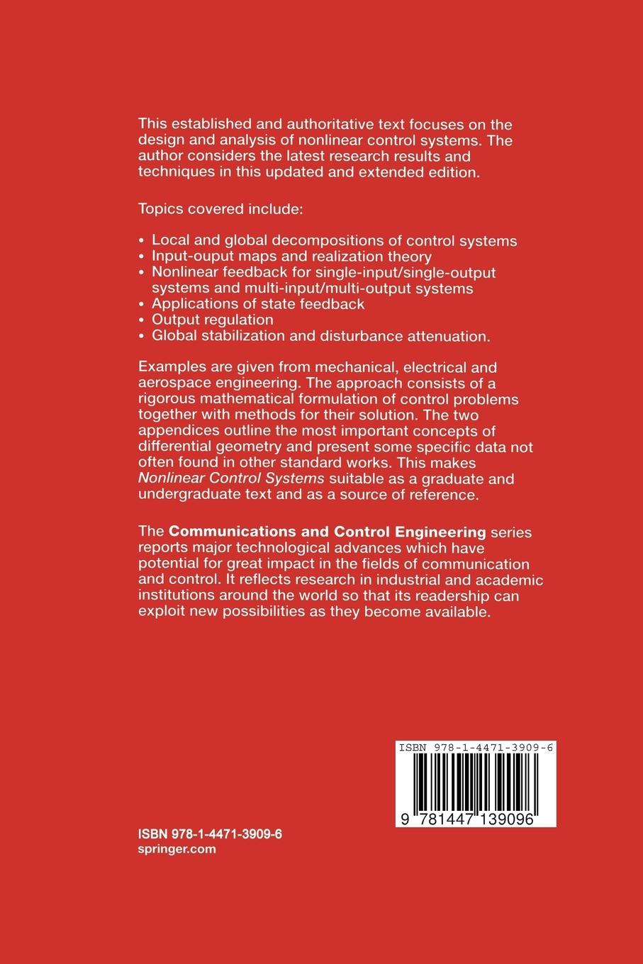 Rückseitencover Nonlinear Control Systems