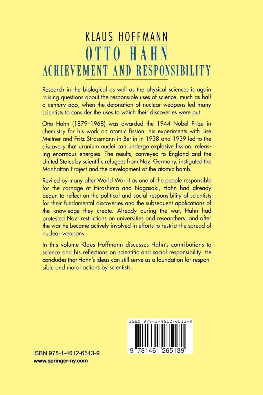 Rückseitencover Otto Hahn