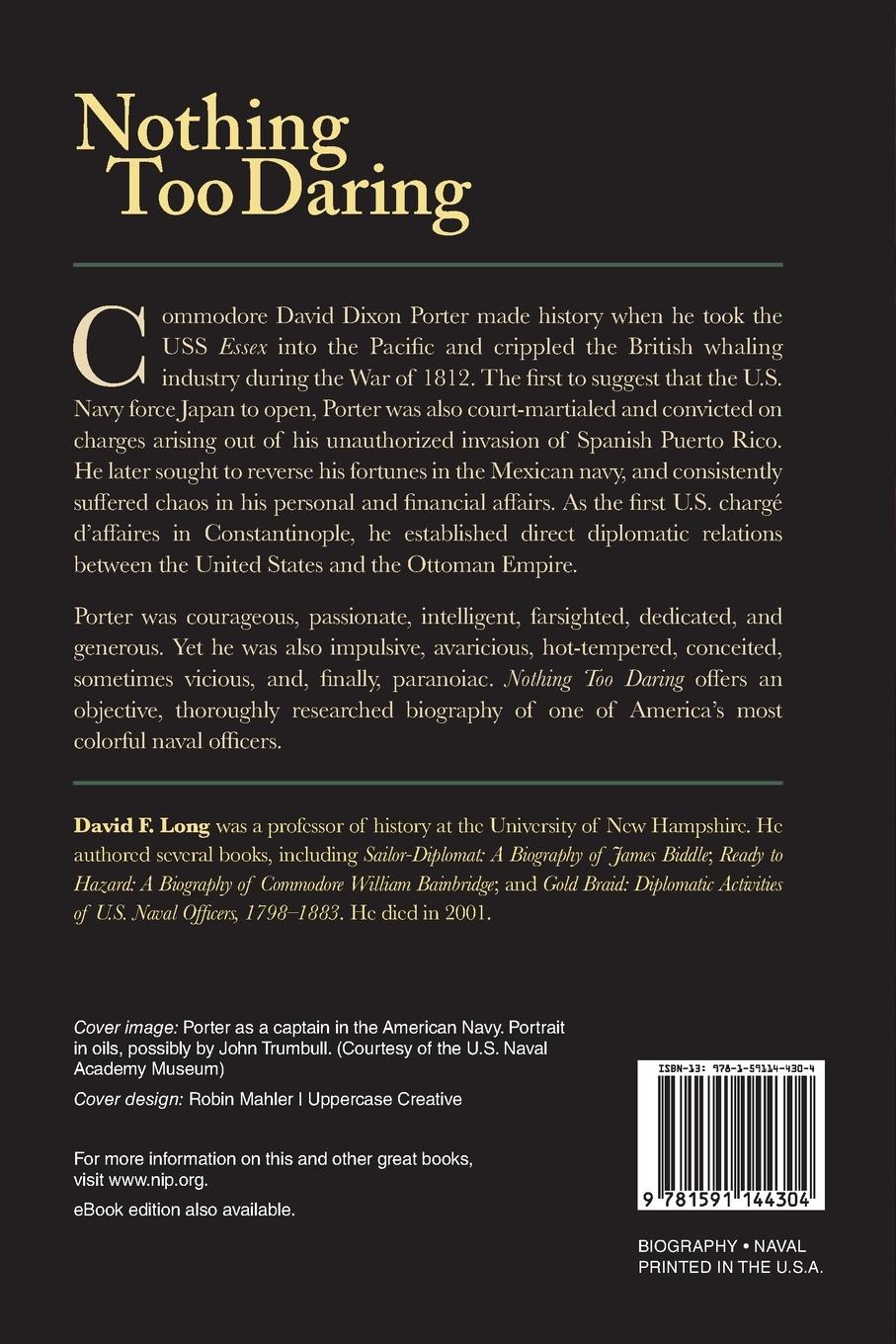 Rückseitencover Nothing Too Daring