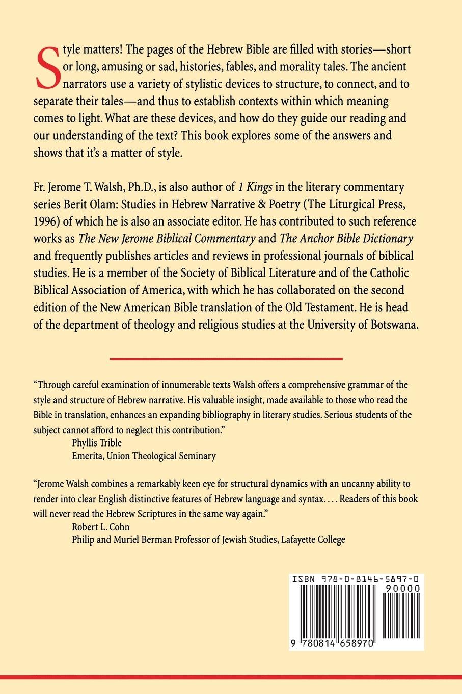 Rückseitencover Style and Structure in Biblical Hebrew Narrative