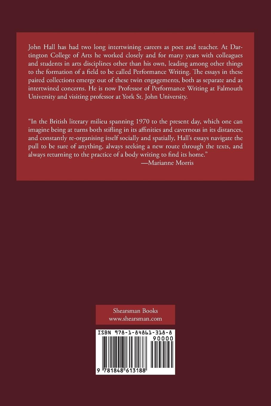 Rückseitencover Essays on Performance Writing, Poetics and Poetry, Vol. 2