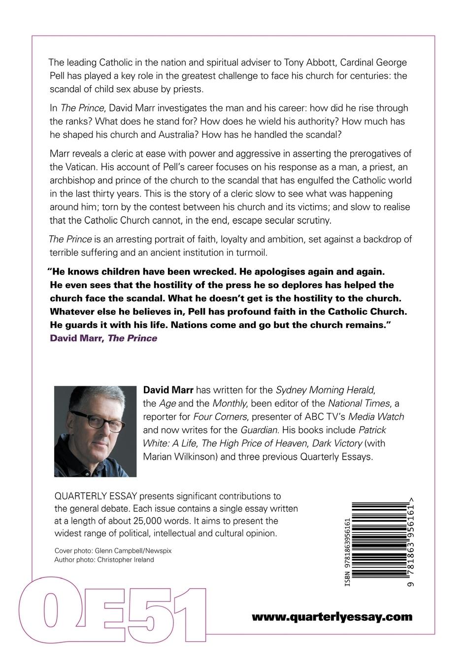 Rückseitencover Quarterly Essay 51