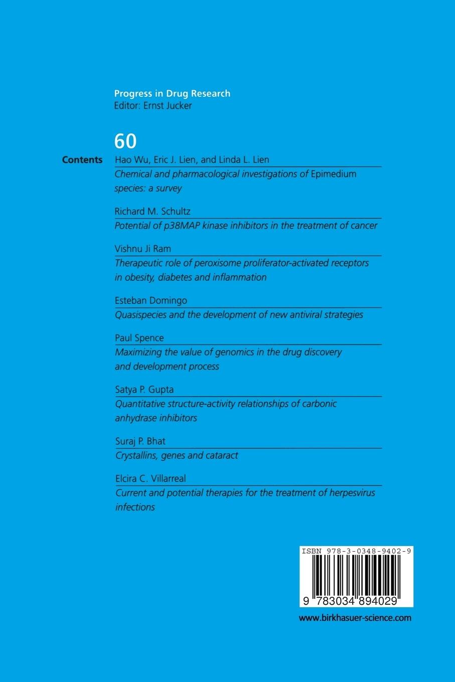 Rückseitencover Progress in Drug Research