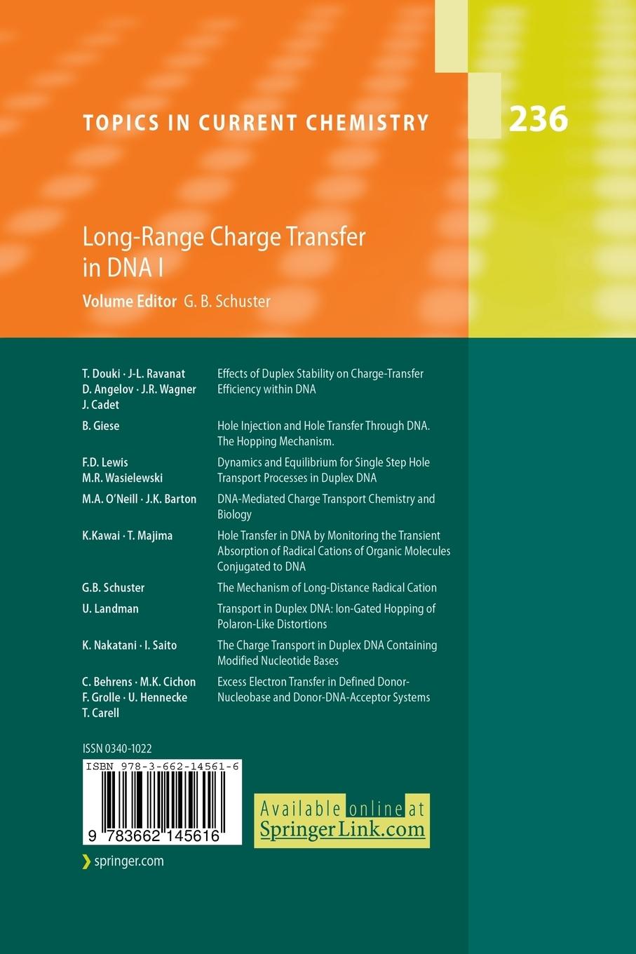 Rückseitencover Long-Range Charge Transfer in DNA I