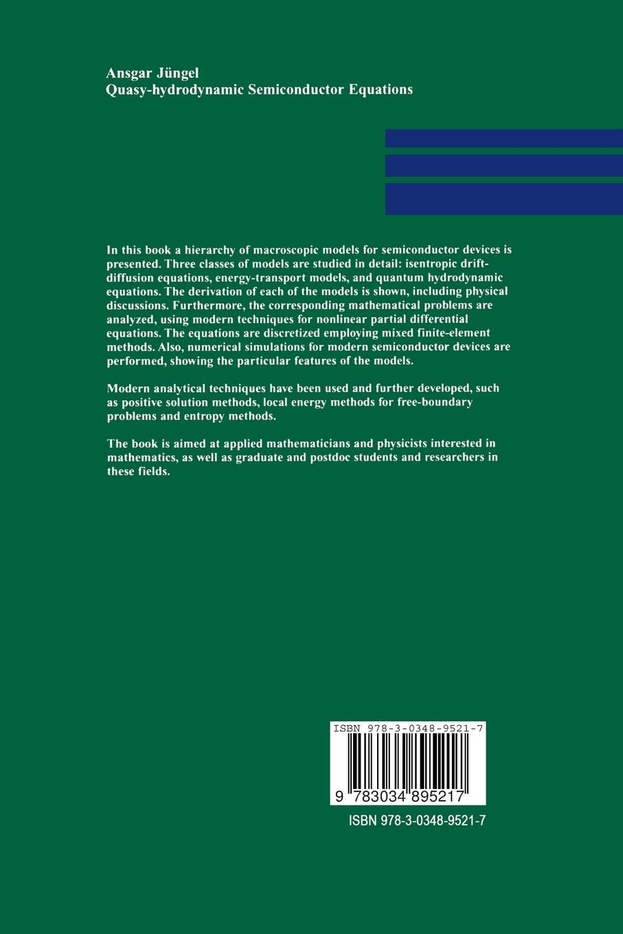 Rückseitencover Quasi-hydrodynamic Semiconductor Equations