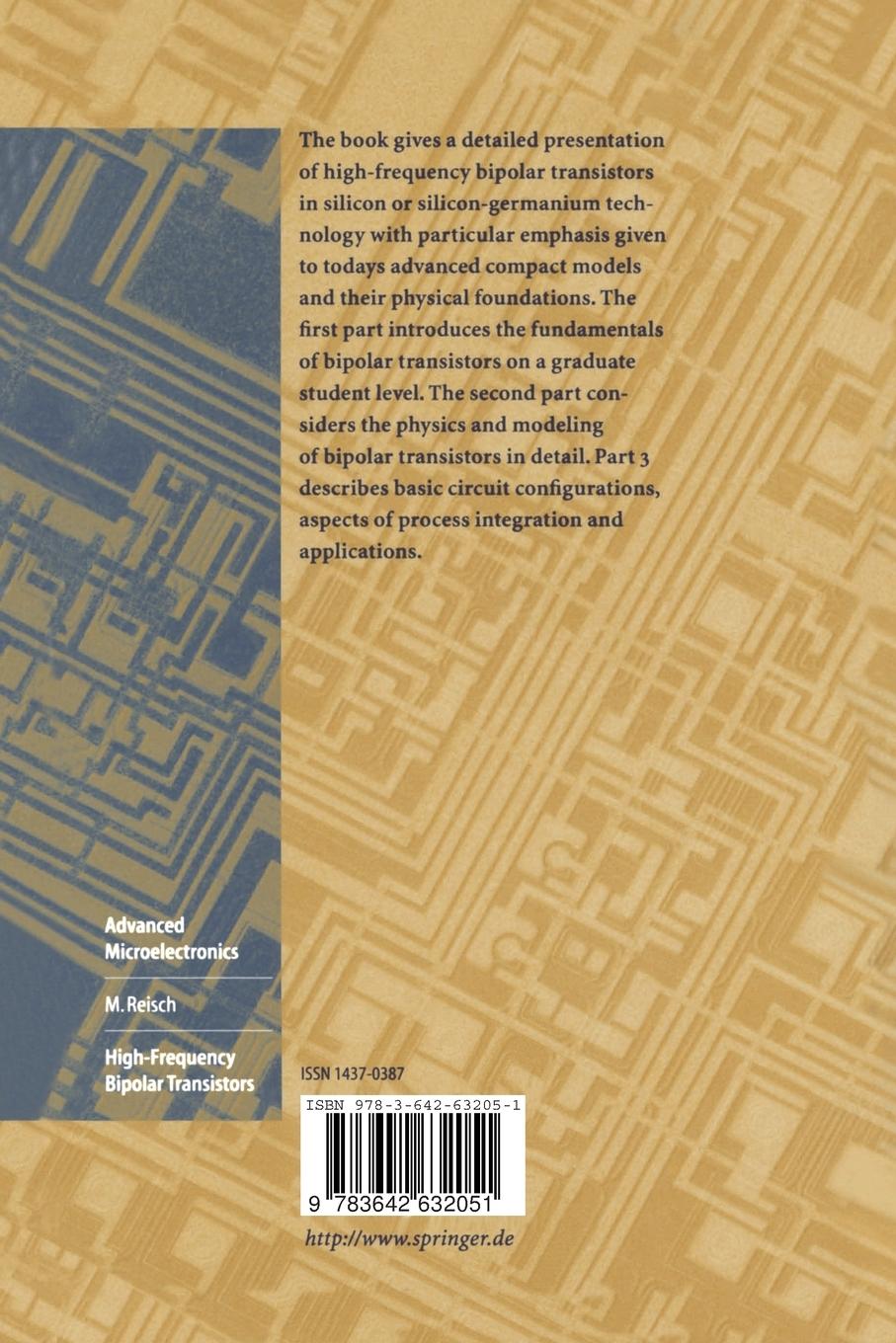 Rückseitencover High-Frequency Bipolar Transistors