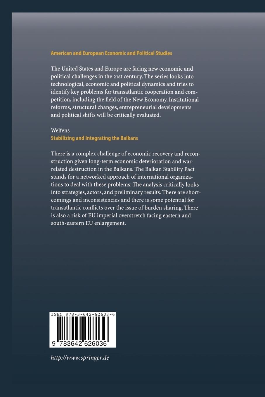 Rückseitencover Stabilizing and Integrating the Balkans