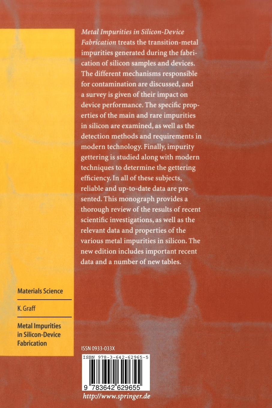 Rückseitencover Metal Impurities in Silicon-Device Fabrication