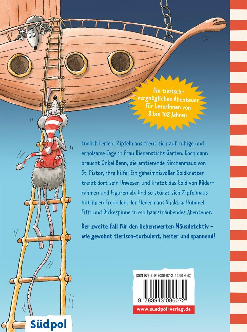 Rückseitencover Zipfelmaus und der geheimnisvolle Goldkratzer - Ein Kirchenkrimi
