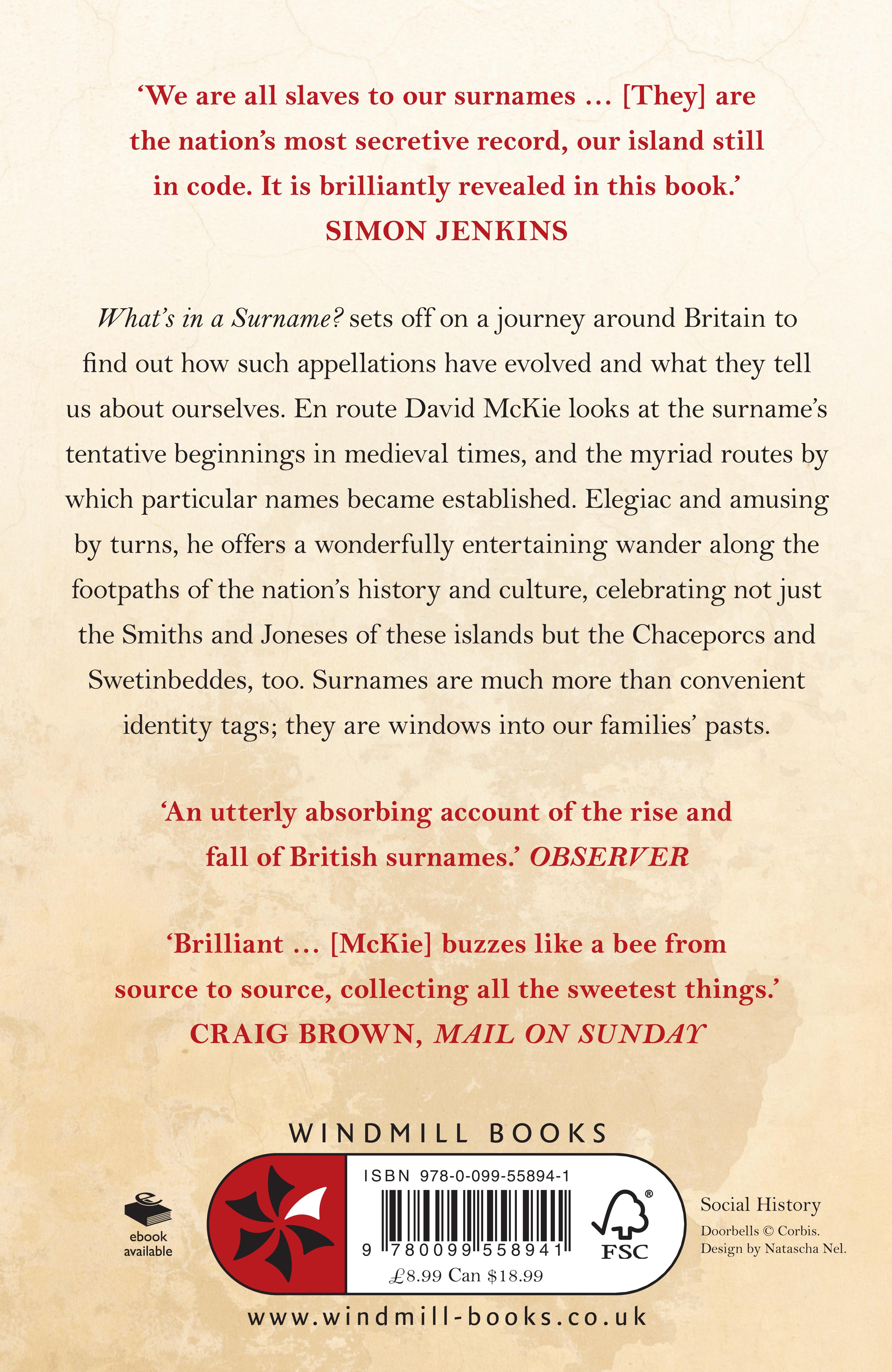 Rückseitencover Whats in a Surname?