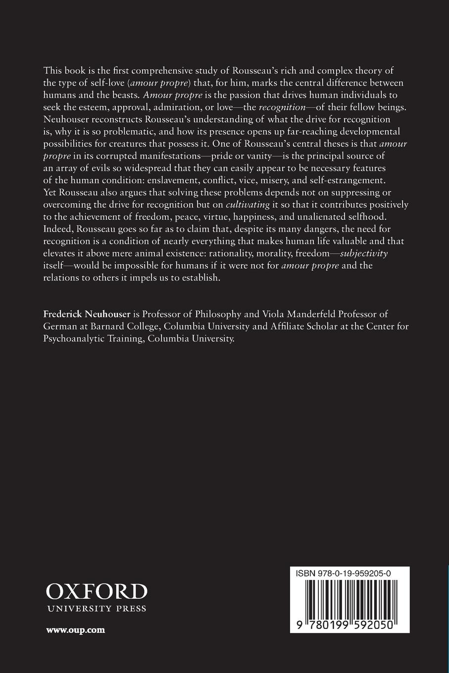 Rückseitencover Rousseau's Theodicy of Self-Love