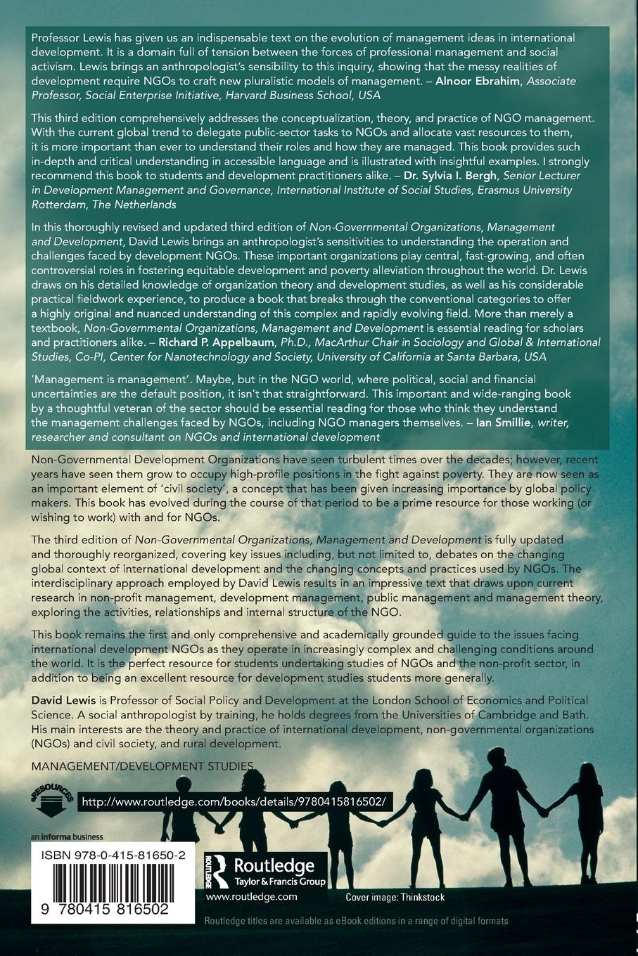 Rückseitencover Non-Governmental Organizations, Management and Development