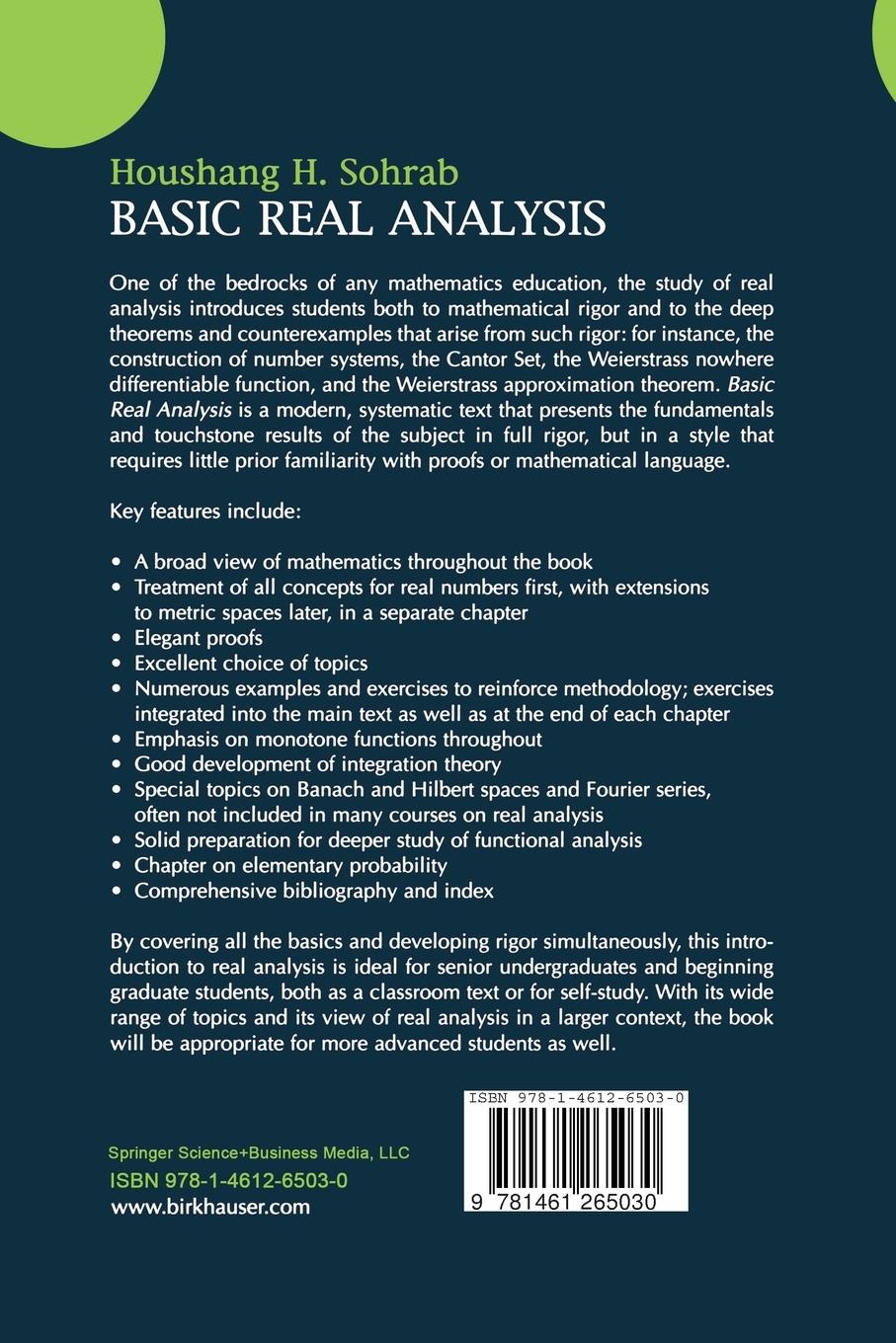 Rückseitencover Basic Real Analysis