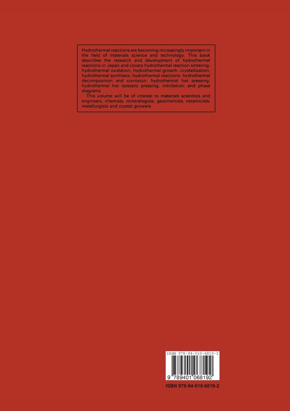 Rückseitencover Hydrothermal Reactions for Materials Science and Engineering