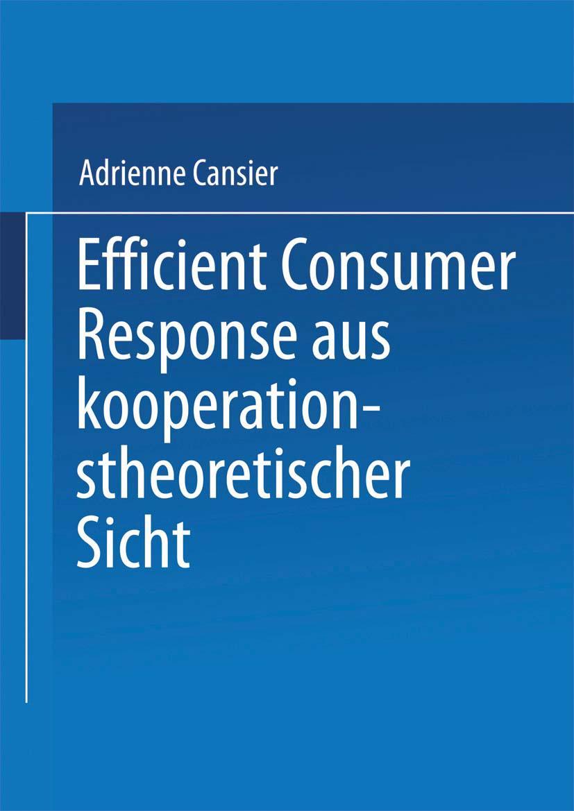 Vorderes Coverbild Efficient Consumer Response aus kooperationstheoretischer Sicht