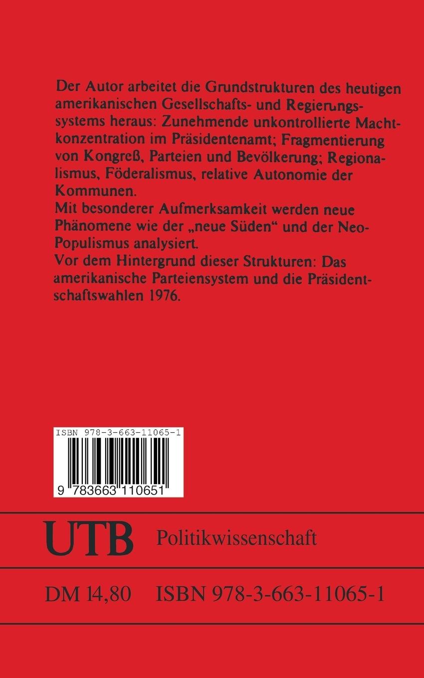 Rückseitencover Politik in USA