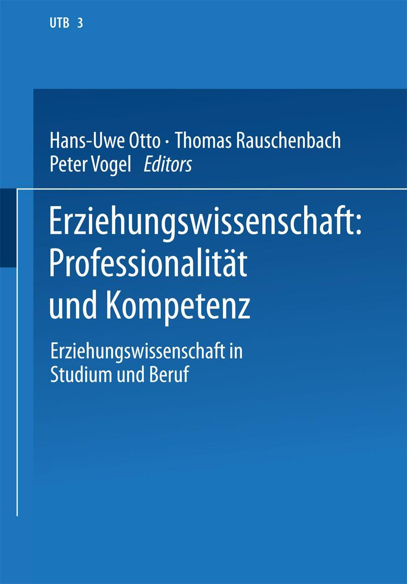 Vorderes Coverbild Erziehungswissenschaft: Professionalität und Kompetenz