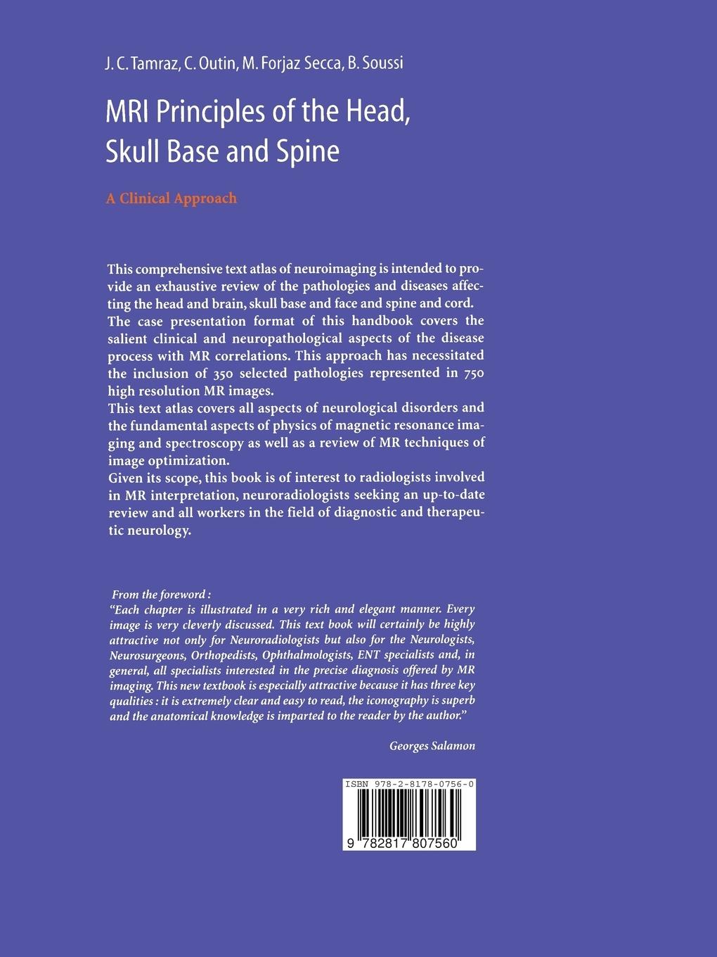 Rückseitencover MRI Principles of the Head, Skull Base and Spine