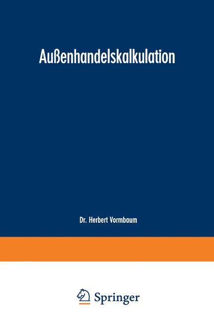 Vorderes Coverbild Außenhandelskalkulation