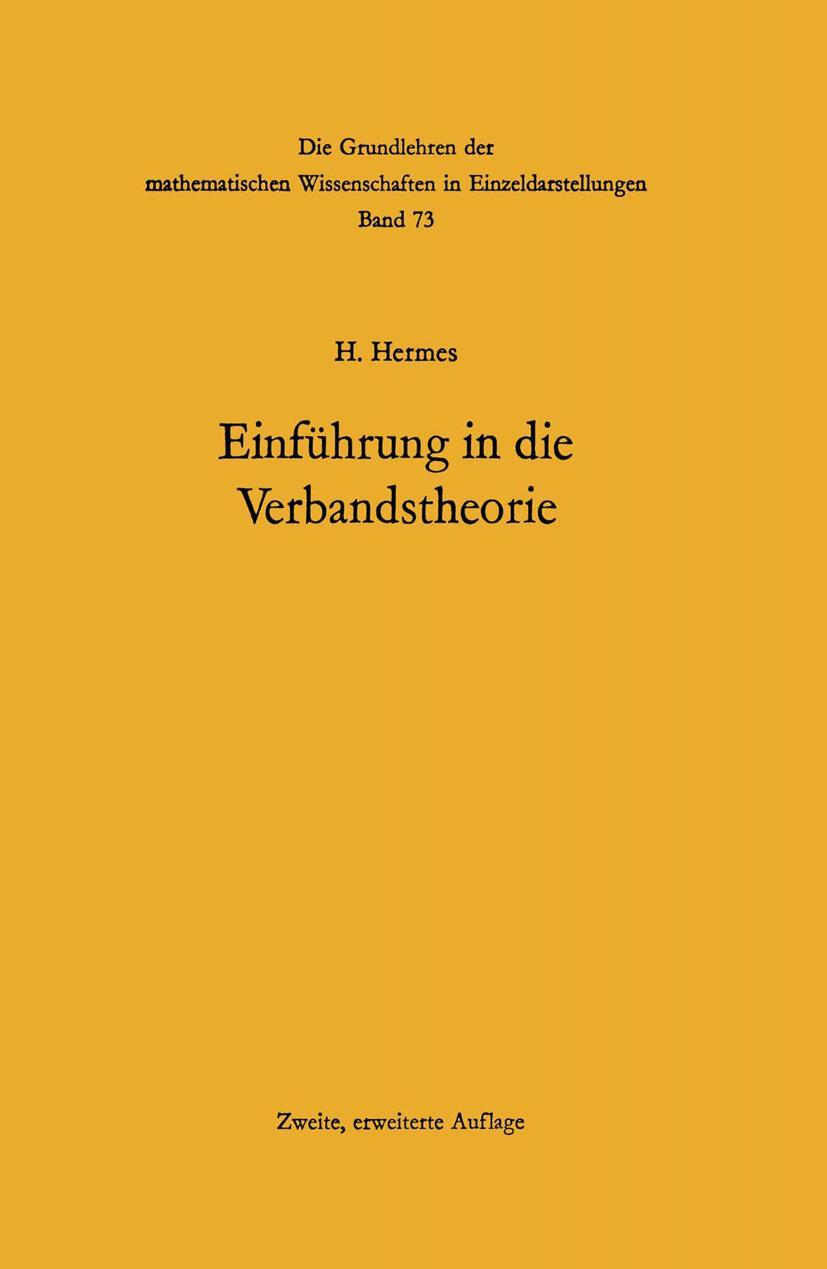 Vorderes Coverbild Einführung in die Verbandstheorie