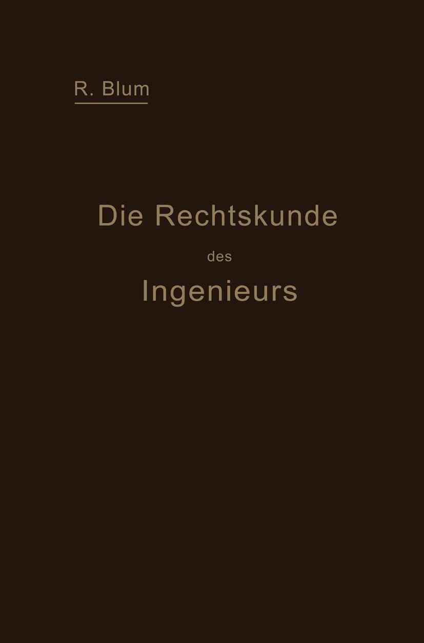 Vorderes Coverbild Die Rechtskunde des Ingenieurs