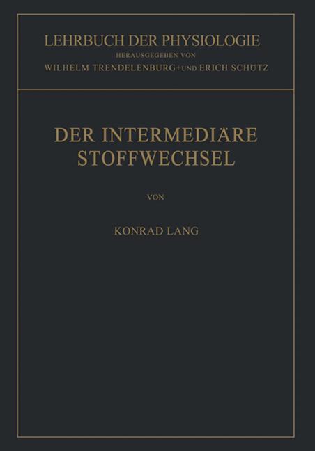 Vorderes Coverbild Der Intermediäre Stoffwechsel