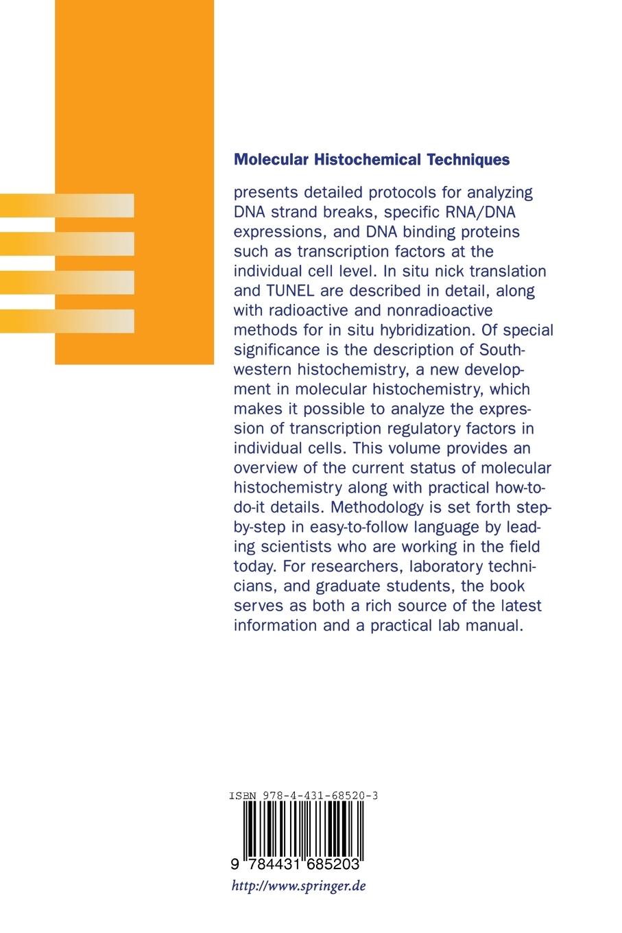 Rückseitencover Molecular Histochemical Techniques