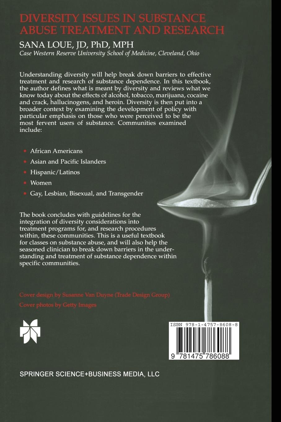 Rückseitencover Diversity Issues in Substance Abuse Treatment and Research