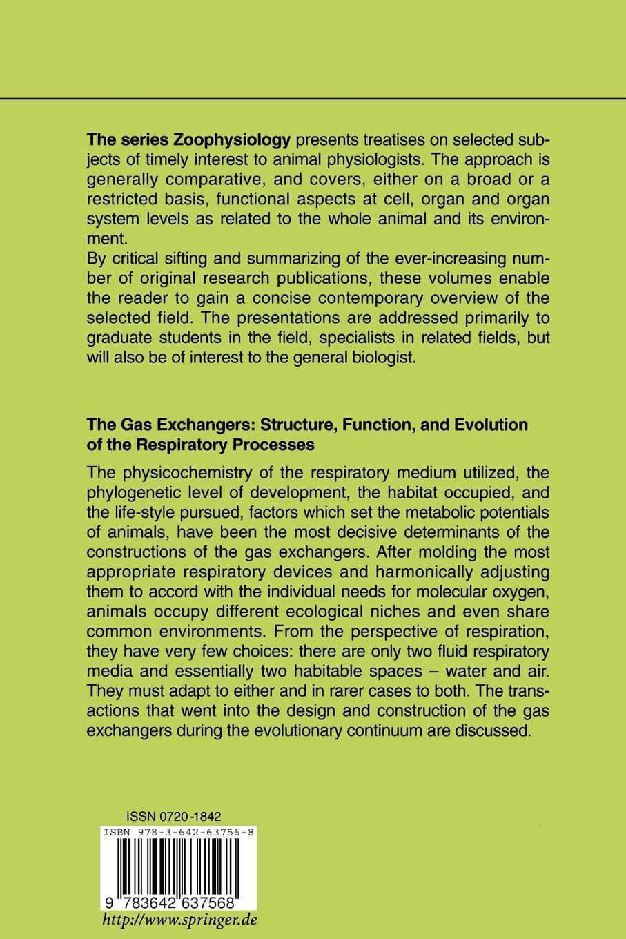 Rückseitencover The Gas Exchangers