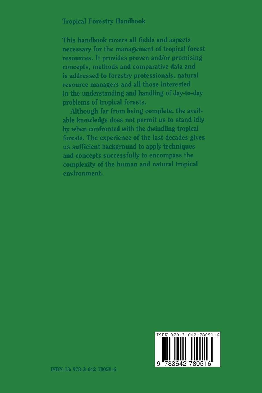 Rückseitencover Tropical Forestry Handbook