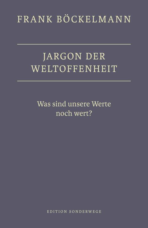Vorderes Coverbild Jargon der Weltoffenheit
